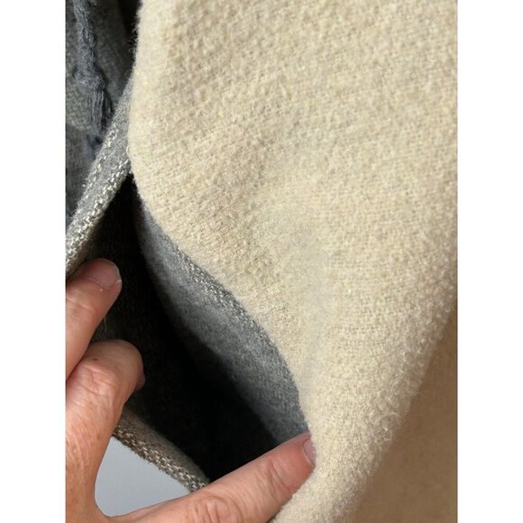 BB Dakota Fringe Drape Front Coat women’s sz Large - Picture 4 of 9